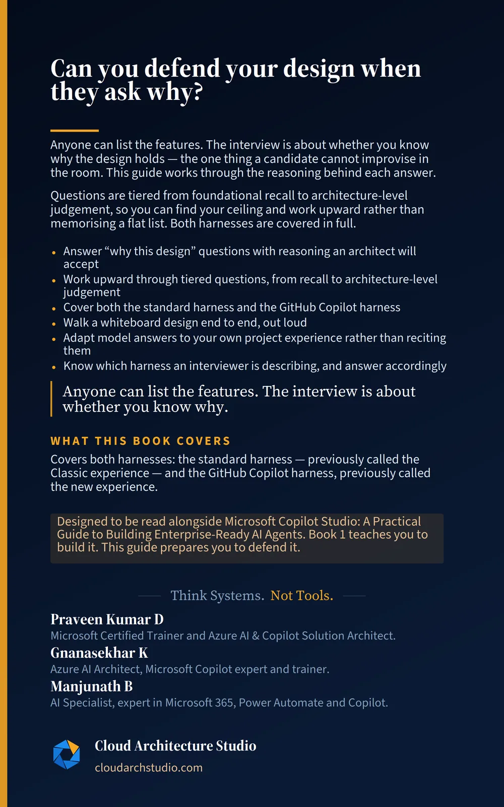 Back cover: what the guide covers and who wrote it
