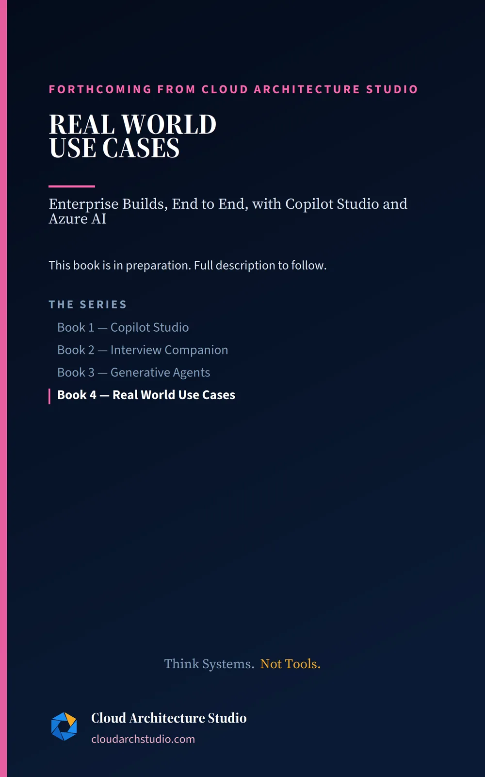 Back cover: what the book covers and who wrote it